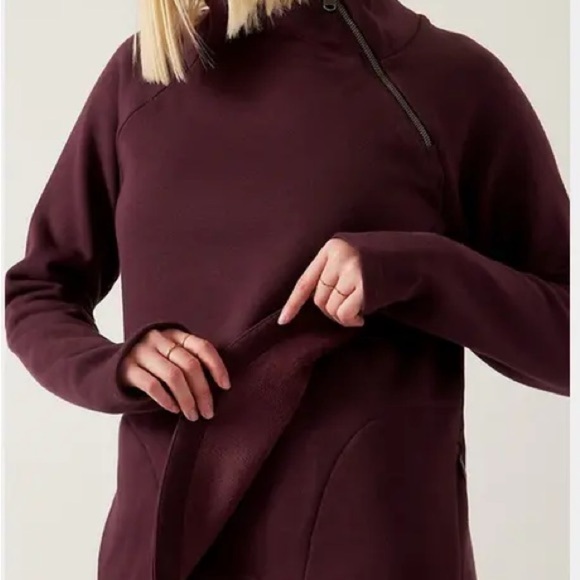 NWT Athleta | Cozy Karma Asym Pullover Size XS - Picture 7 of 15